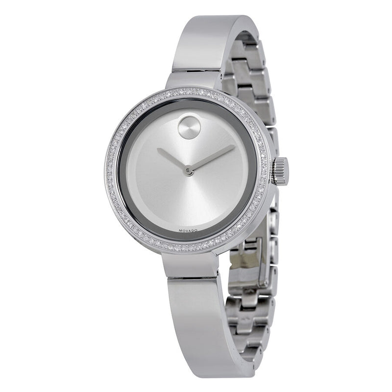 Movado Bold Silver Dial Stainless Steel Ladies Watch #3600281 - Watches of America