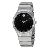 Movado Celo Black Dial Stainless Steel Men's Watch #0606839 - Watches of America