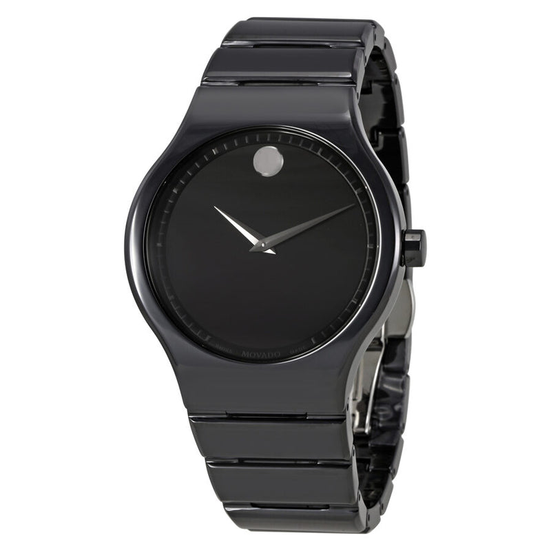Movado Cerami Black Dial Men's Ceramic Watch #0607047 - Watches of America
