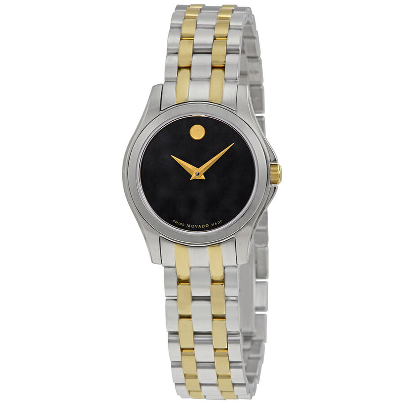 Movado Collection Black Dial Ladies Watch #0606957 - Watches of America