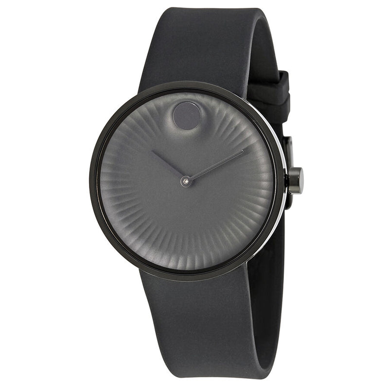 Movado Edge Black Dial Black Silicone Men's Watch #3680005 - Watches of America