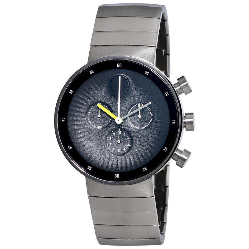 Movado Edge Chronograph Black Dial Stainless Steel Men s Watch 3680009 Watches of America