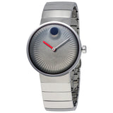 Movado Edge Grey Dial Stainless Steel Men's Watch #3680008 - Watches of America