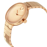 Movado Edge Rose Dial Rose Gold PVD Ladies Watch #3680013 - Watches of America #2