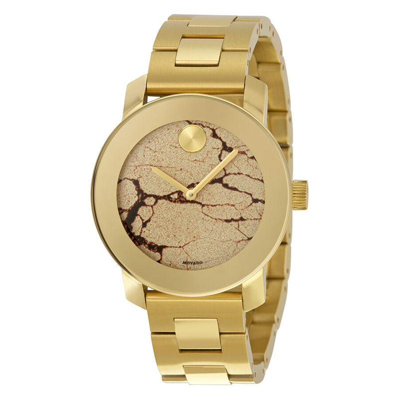 Movado Gold Metallic Museum Dial Yellow Gold Ion-Plated Stainless Steel Unisex Watch #3600346 - Watches of America