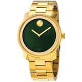 Movado Green Dial Men's Gold-tone Watch #3600582 - Watches of America