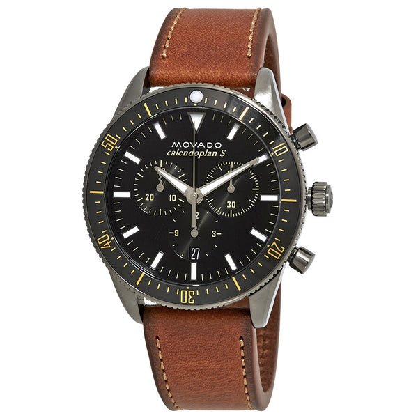 Movado Heritage Chronograph Black Dial Men's Watch #3650060 - Watches of America