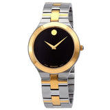 Movado Juro Quartz Black Dial Men's Two-tone Watch #0607443 - Watches of America