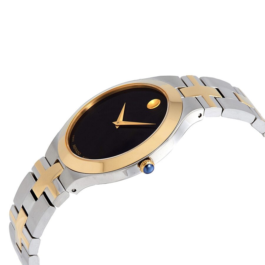 Movado Juro Quartz Black Dial Men s Two tone Watch 0607443 Watches of America