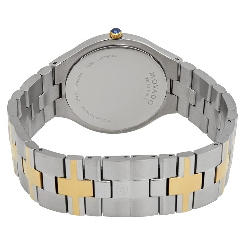 Movado Juro Quartz Black Dial Men's Two-tone Watch #0607443 - Watches of America #3