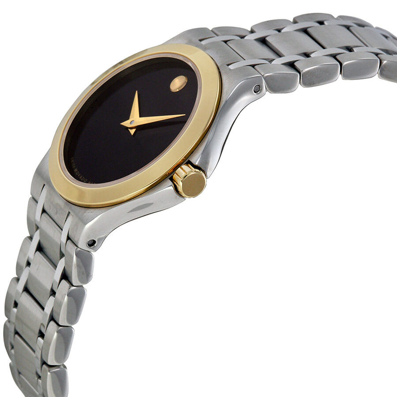 Movado Black Dial Two-Tone Ladies Watch #0606466 - Watches of America #2