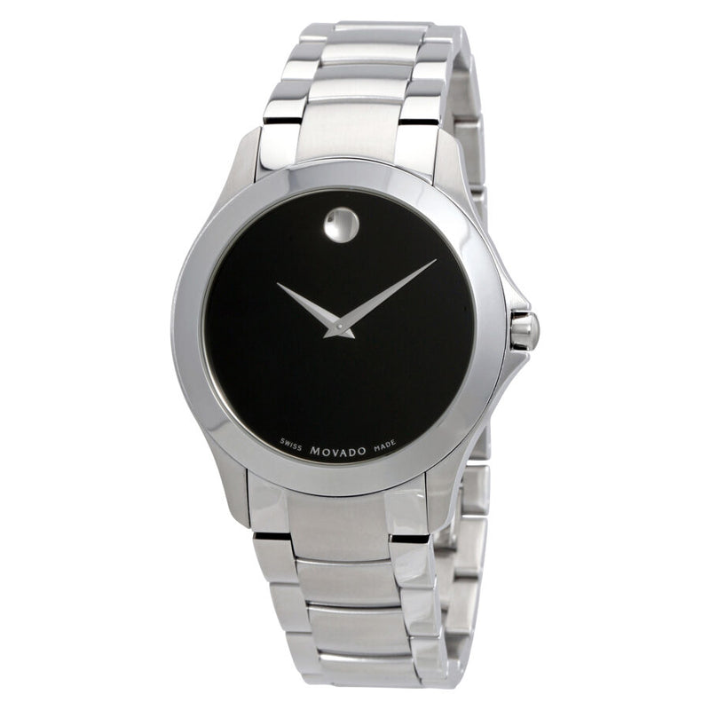 Movado Masino Black Dial Stainless Steel Men's Watch #0607032 - Watches of America