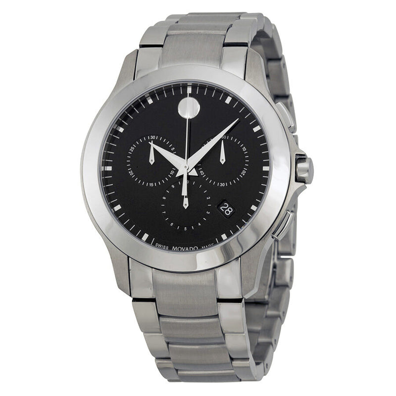 Movado Masino Chronograph Black Dial Men's Watch #0606885 - Watches of America