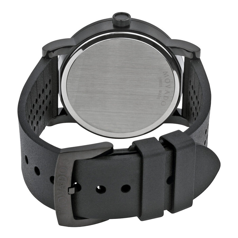 Movado Museum Black Dial Rubber Strap Men's Watch #0607038 - Watches of America #3