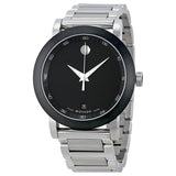 Movado Museum Black Dial Stainless Steel Men's Watch #0606604 - Watches of America