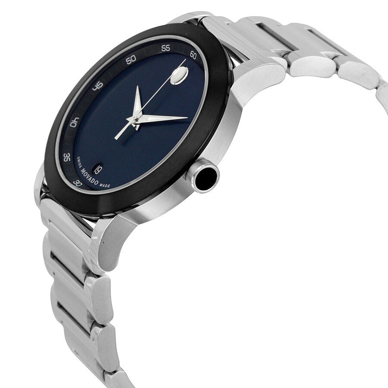 Movado Museum Blue Dial Stainless Steel Men's Watch #0607004 - Watches of America #2