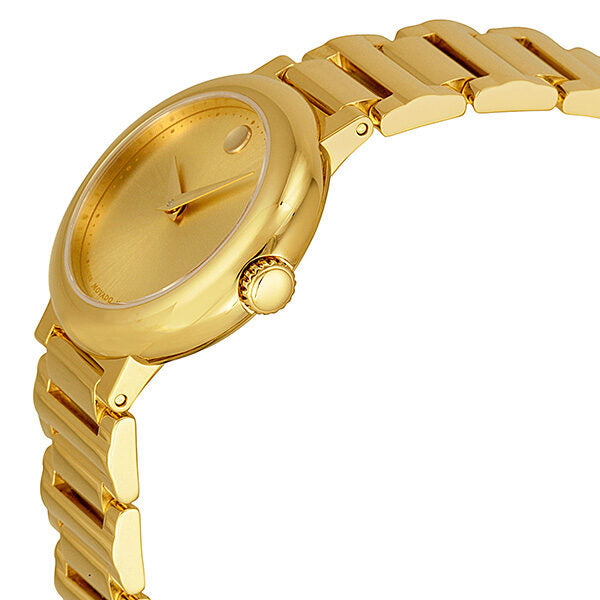 Movado Museum Gold Dial Reloj de mujer chapado en oro amarillo 0606704 Watches of America