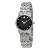 Movado Museum Quartz Black Dial Ladies Watch #0606858 - Watches of America