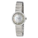 Movado Myla White Mother of Pearl Dial Ladies Watch #0607044 - Watches of America