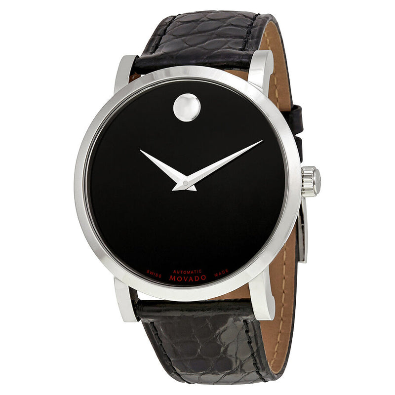 Movado Red Label Automatic Black Dial Men's Watch #0606112 - Watches of America