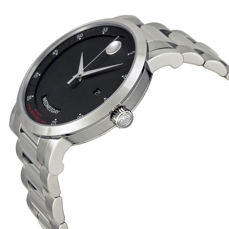 Movado Red Label Automatic Black Dial Men's Watch #0606844 - Watches of America #2