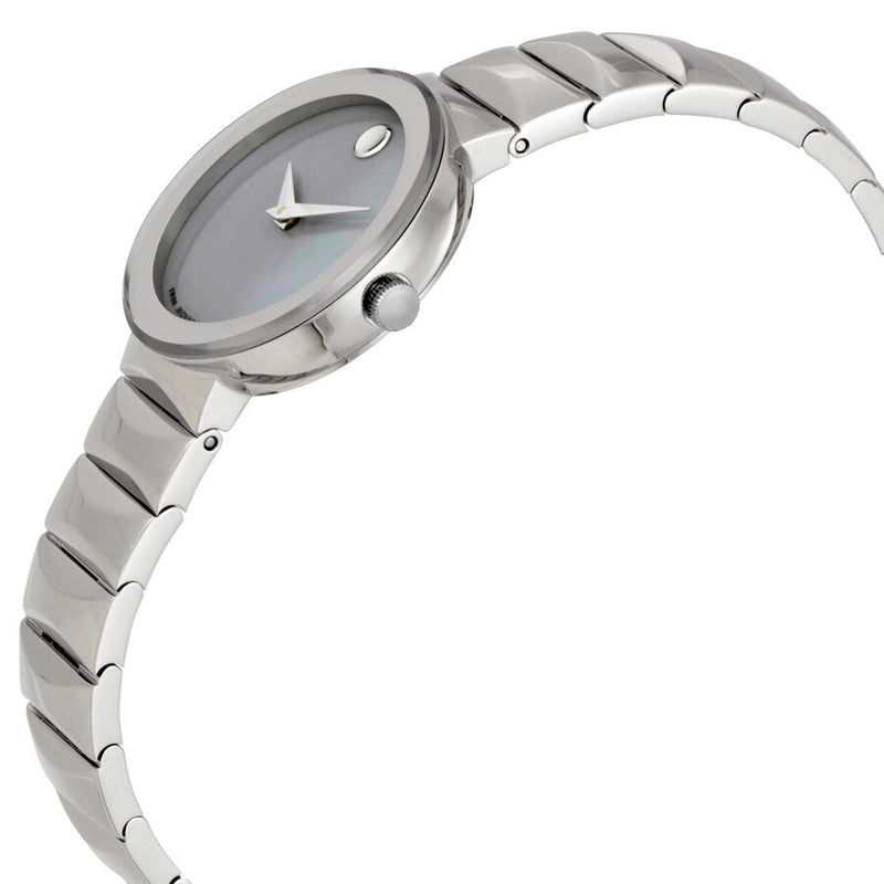 Movado Sapphire Grey Mother of Pearl Dial Ladies Watch #0607048 - Watches of America #2