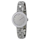 Movado Sapphire Silver Diamond Dial Ladies Watch #0606815 - Watches of America