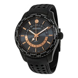 Movado Series 800 Gray Dial Black Leather Strap Men's Watch #2600118 - Watches of America