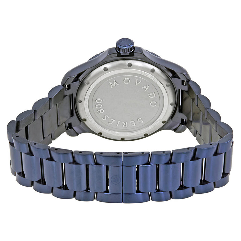 Movado Series 800 Black Dial Blue Ion-plated Men's Watch #2600139 - Watches of America #3