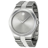 Movado Silver Dial Stainless Steel Men's Watch #0606556 - Watches of America