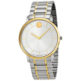 Movado Silver Dial Two-tone Men's Watch #0606689 - Watches of America