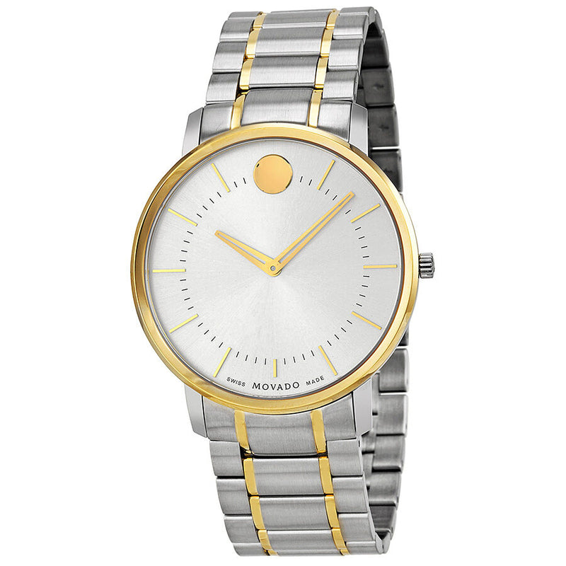 Movado Silver Dial Two-tone Men's Watch #0606689 - Watches of America