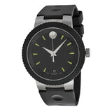 Movado Sport Edge Black Dial Black Rubber Men's Watch #0606928 - Watches of America