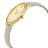 Movado Ultra Slim Quartz Champagne  Dial Ladies Watch #0607345 - Watches of America #2