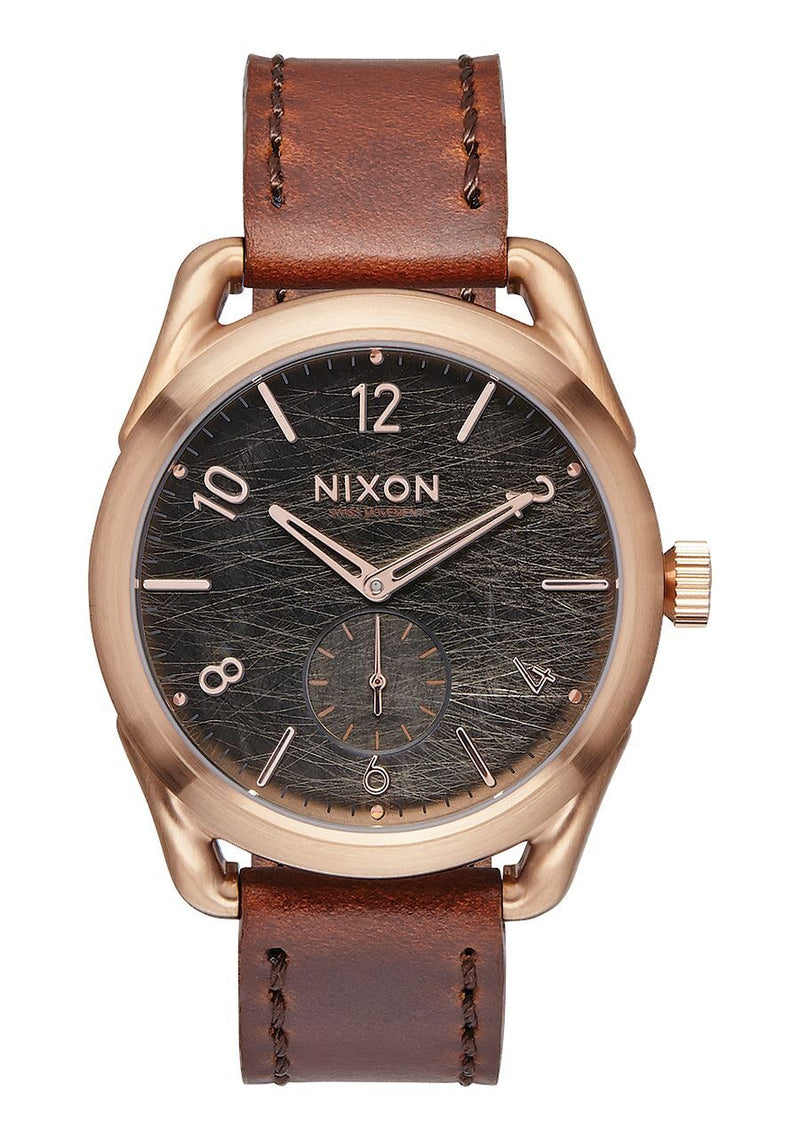 Nixon C39 Leather Black Dial Men's Watch #A4591890 - Watches of America