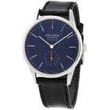 Nomos Orion Automatic Blue Dial Black Leather Men's Watch #343 - Watches of America