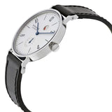 Nomos Tangente Gangreserve White Dial Black Leather Men's Watch #172 - Watches of America #2