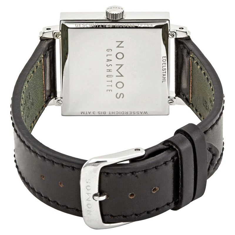 Nomos Tetra White Dial Black Leather Ladies Watch #408 - Watches of America #3