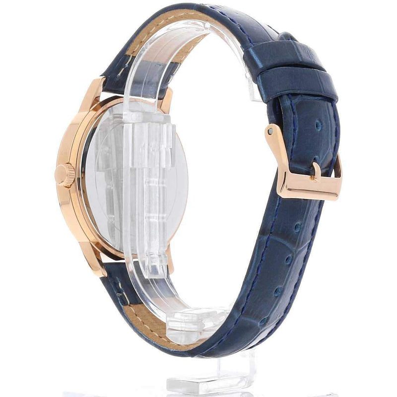 Guess Blue Dial Leather Strap Watch W0496G4 - Watches of America #3