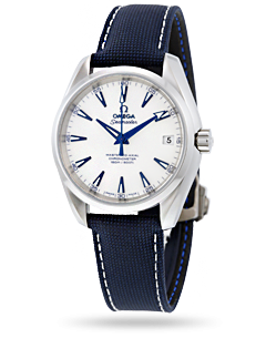 Omega Seamaster Aqua Terra Automatic White Dial Blue Nylon Men's Watch 23192392104001 #231.92.39.21.04.001 - Watches of America #4