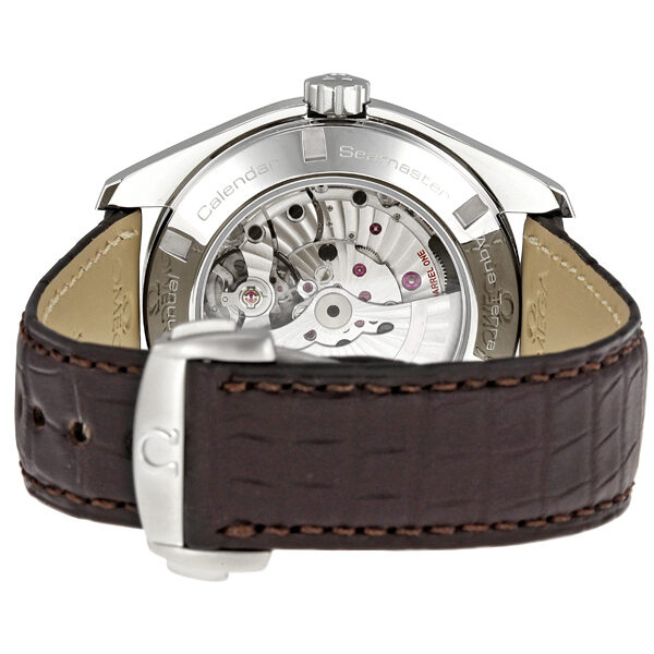 Omega Aqua Terra Silver Dial Automatic Leather Men's Watch 23113432202001 #231.13.43.22.02.001 - Watches of America #3