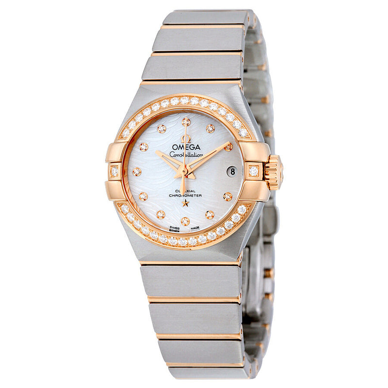 Omega Constellation Automatic Mother of Pearl Dial Stainless Steel Ladies Watch #123.25.27.20.55.006 - Watches of America