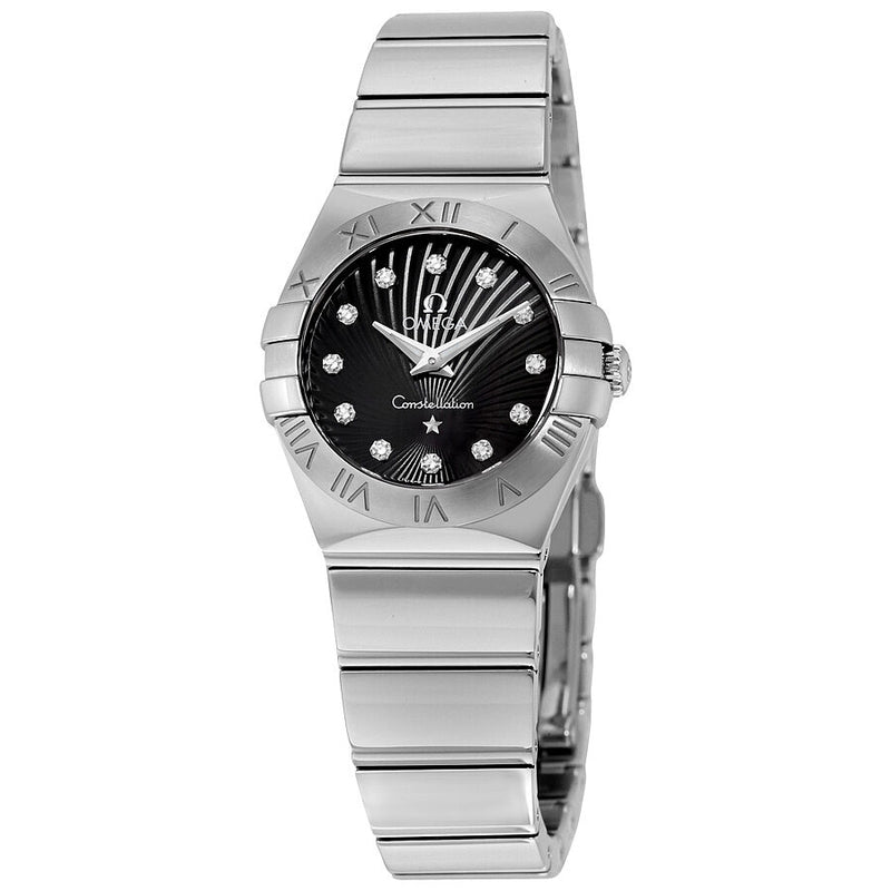 Omega Constellation Black Dial Ladies Watch #123.10.24.60.51.002 - Watches of America