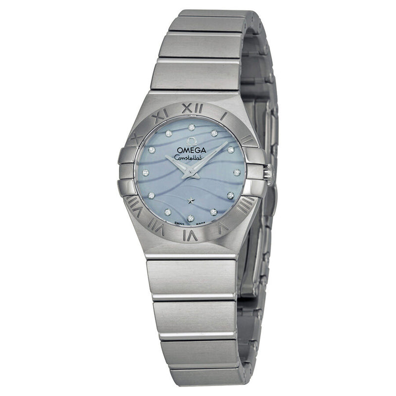 Omega Constellation Blue Mother of Pearl Dial Ladies Watch #123.10.24.60.57.001 - Watches of America