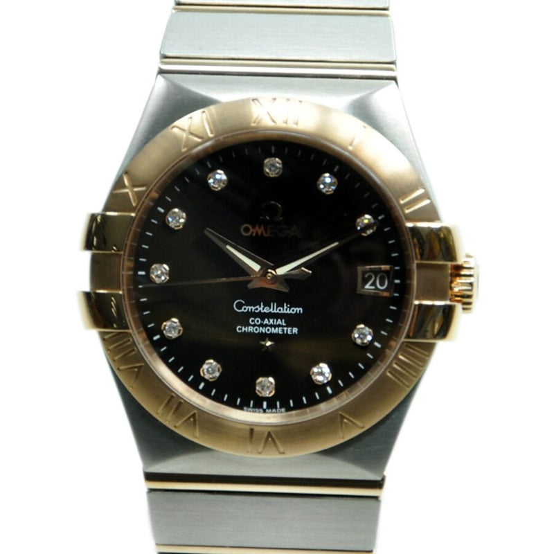 Omega Constellation Brown Dial Two Tone 35 mm Men's Watch #123.20.35.20.63.001 - Watches of America #2