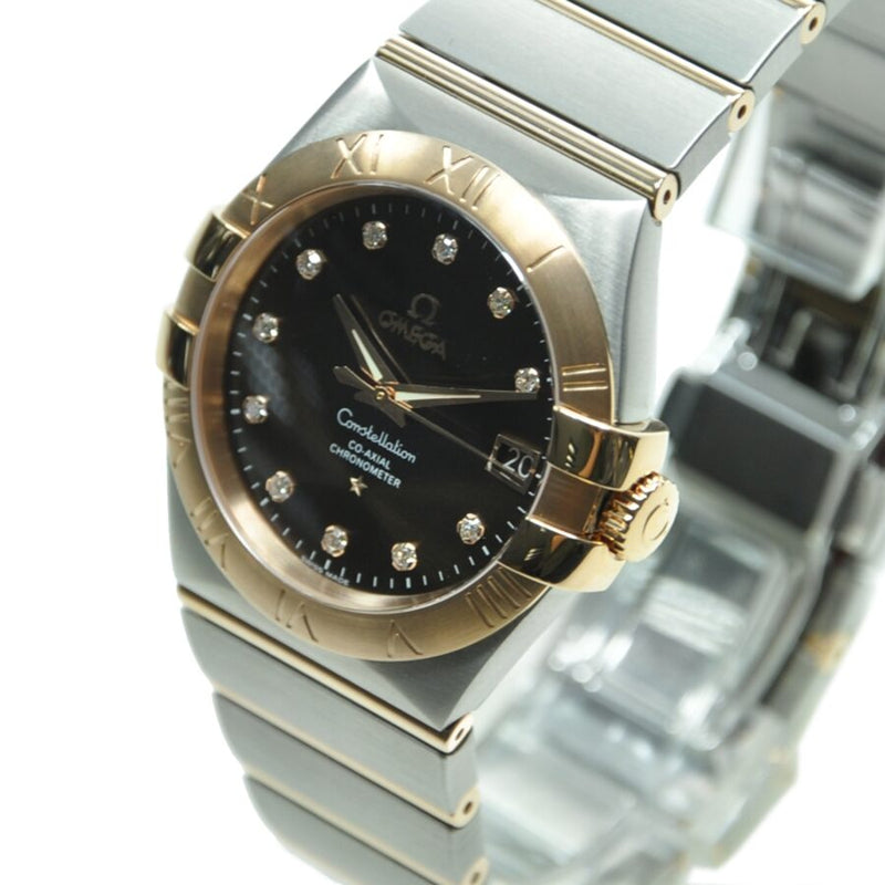 Omega Constellation Brown Dial Two Tone 35 mm Men's Watch #123.20.35.20.63.001 - Watches of America #4