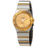 Omega Constellation Champagne Dial Ladies 18K Yellow Gold and Steel Watch #123.20.27.60.08.002 - Watches of America