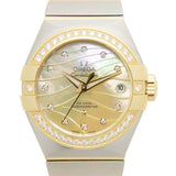 Omega Constellation Champagne Mother of Pearl Dial Automatic Diamond Ladies Watch #123.25.27.20.57.002 - Watches of America #2