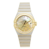 Omega Constellation Champagne Mother of Pearl Dial Automatic Diamond Ladies Watch #123.25.27.20.57.002 - Watches of America #3