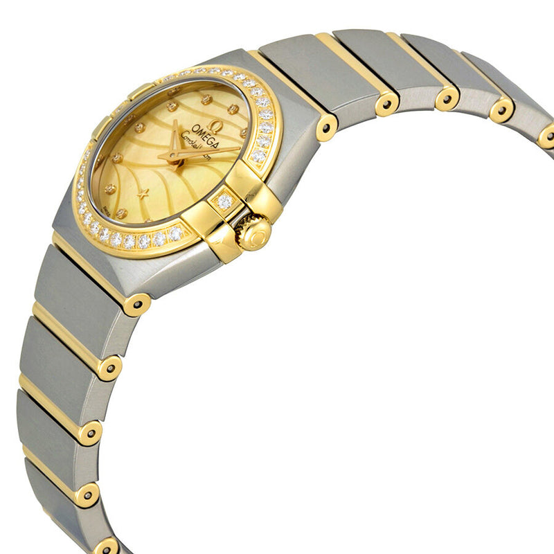 Omega Constellation Champagne Mother of Pearl Dial Steel and Yellow Gold Diamond Ladies Watch #12325246057001 - Watches of America #2